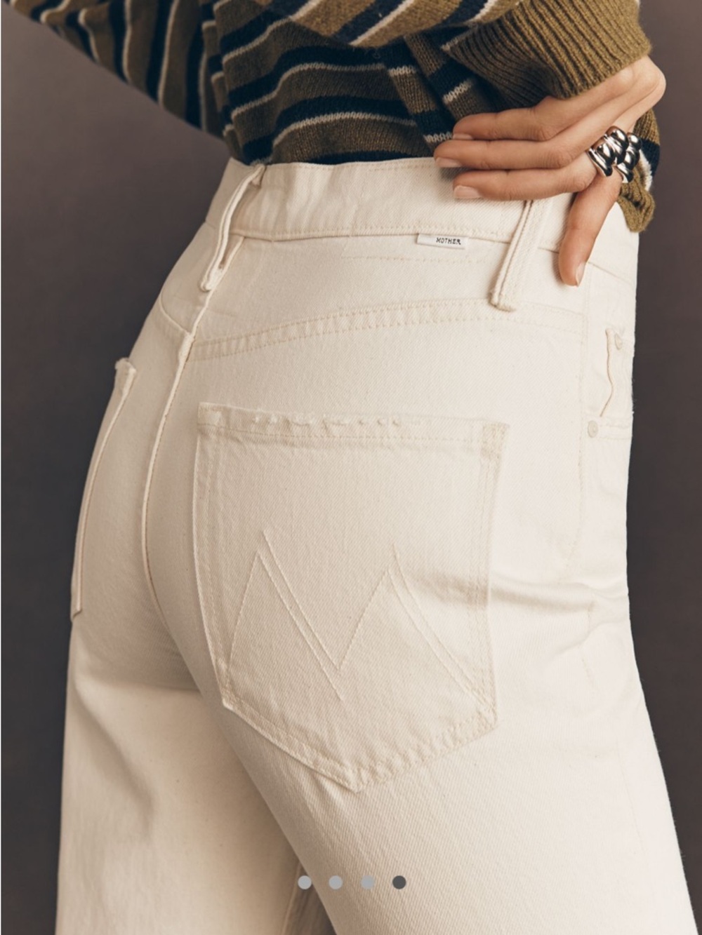 Cream High-Rise Women’s Jeans